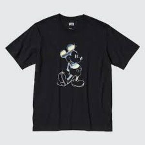 Uniqlo Black Mickey Mouse Tee